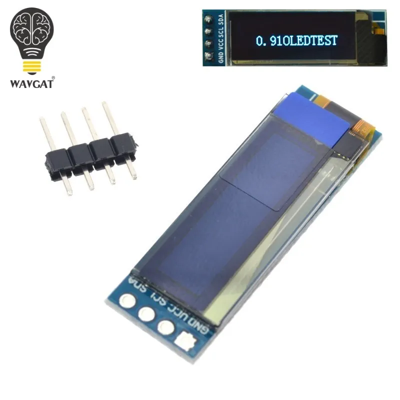 WAVGAT 0 91 дюймов O светодиодный модуль &quotСиний 128X32 ЖК дисплей Дисплей 91&quot IIC