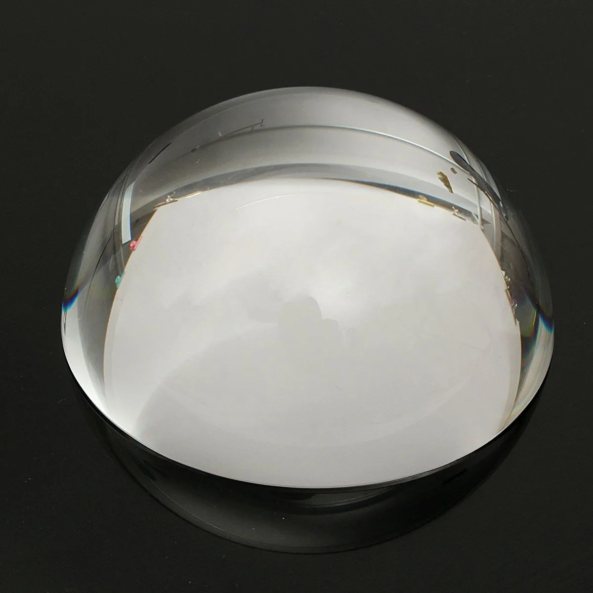 JX-LCLYL Clear Magnifying Paperweight Dome Magnifier Semi Crystal Ball Reading Aid 80mm
