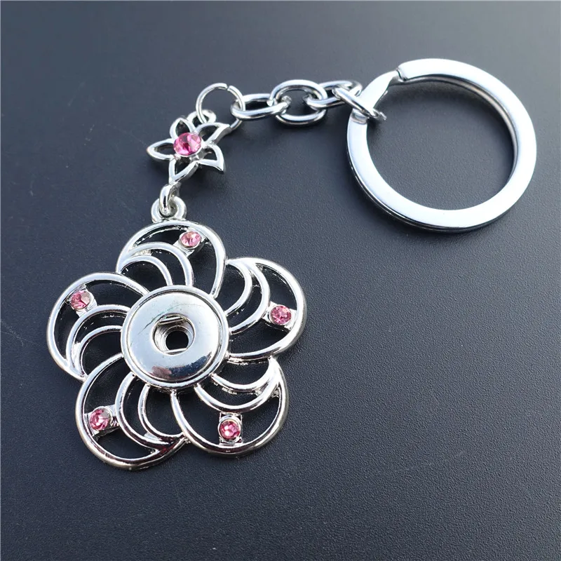 

Смарт Стразы 5 лепестков цветок брелки металлические 12 мм кнопки брелки женские ювелирные изделия