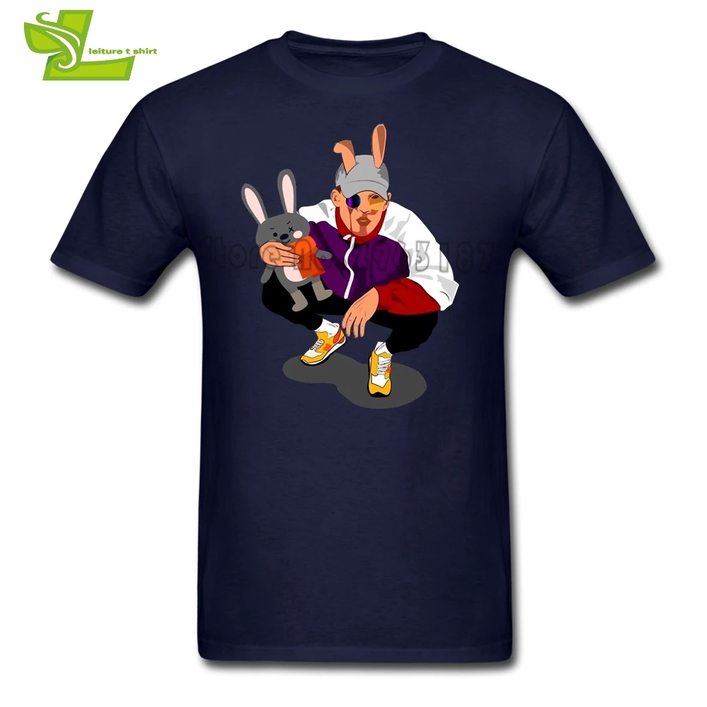 Bad Bunny Rabbit Adult T Shirt Home Wear Classic Loose Tops Men Short Sleeve O Neck Tees Teenboys Latest Personality Tee | Мужская