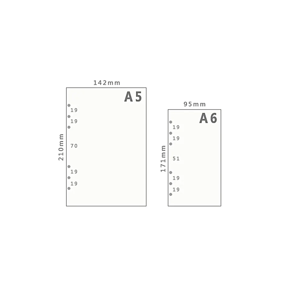 

Journal Agenda Plannner Notebook A5 A6 Insert Refills Loose Leaf 6 Holes Spiral Ring Binder Diary Planner Inner Core 100g Paper