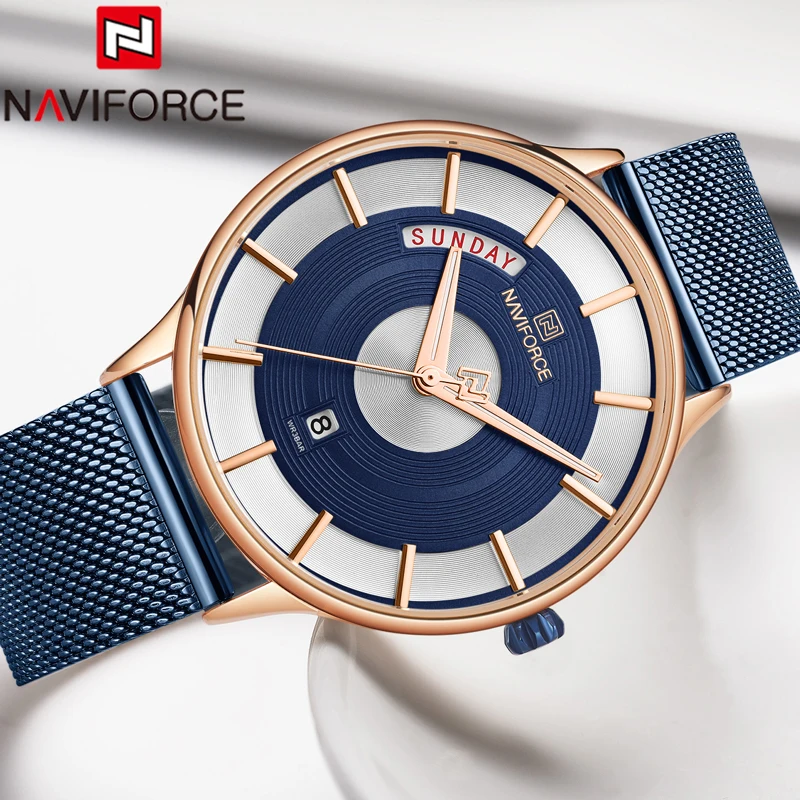 Часы наручные NAVIFORCE Мужские кварцевые спортивные водонепроницаемые армейские в