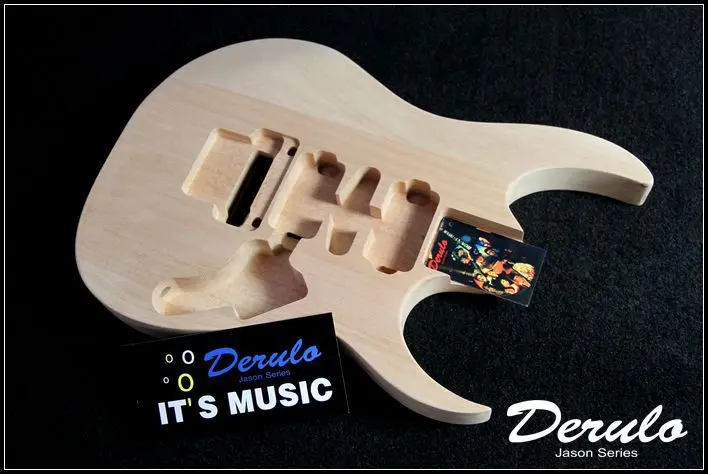 DIY Электрогитара Комплект твердого красного дерева тела клен шеи незавершенной