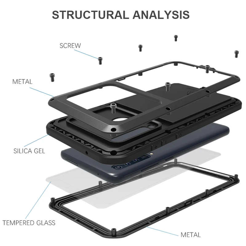 POWERFUL Metal Armor Case Gorilla Glass Screen Film for LG V50 ThinQ Phone Cover Luxury Aluminum WaterProof Shockproof Bag | Мобильные