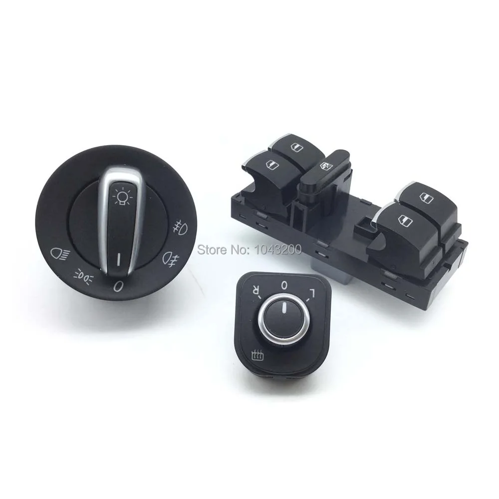 Хромированный переключатель 5ND941431A для регулировки стекла фары VW Jetta Golf GTI MK5 OE