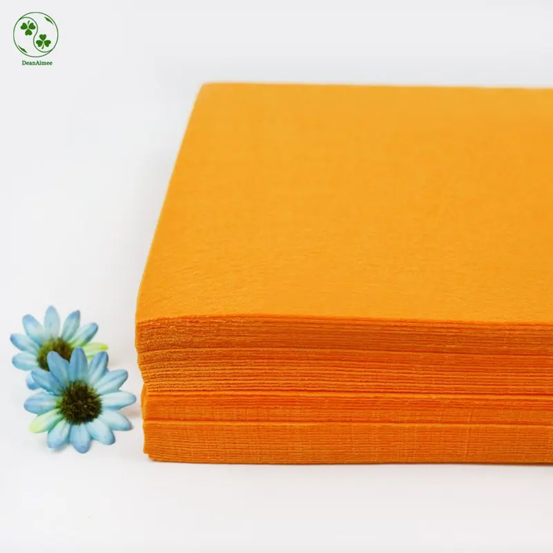 30X30CM нетканый Войлок чистый цвет Яркая оранжевая ткань лист Рукоделие Шитье