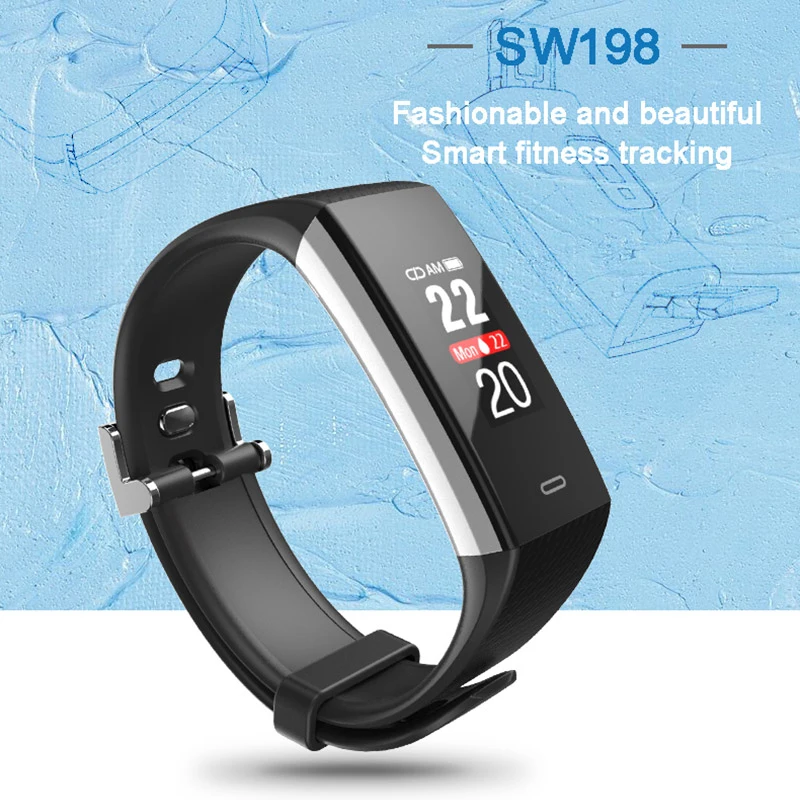 Tomkas умный Браслет Bluetooth спортивный монитор Heartrate Здоровье Браслет фитнес трекер Водонепроницаемый браслет шагомер