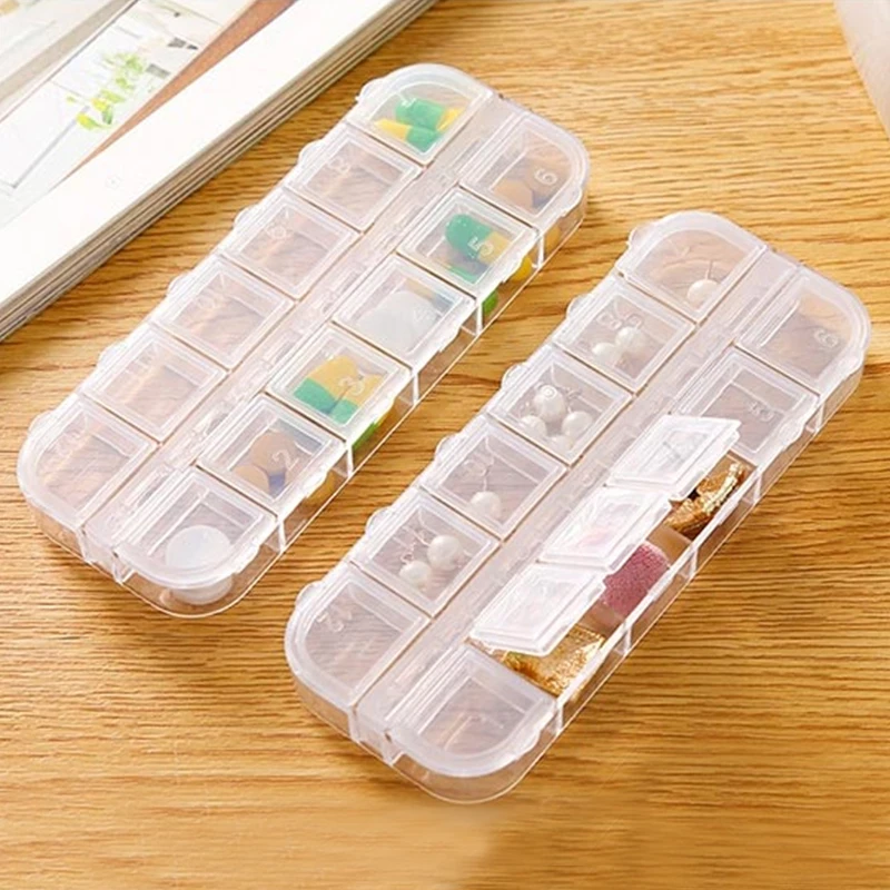 

Pill Box Transparent Jewelry Box 12 Stud Earrings Jewelry Storage Kitchen Container Storage Containers Desktop Storage Box