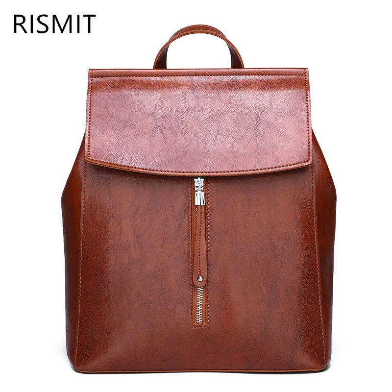2 Новинка, акция, Mochila Escolar Rismit, 3 в 1, кожаный рюкзак, женская сумка через плечо, две дорожные сумки для школы, Tiank - Цвет: 2