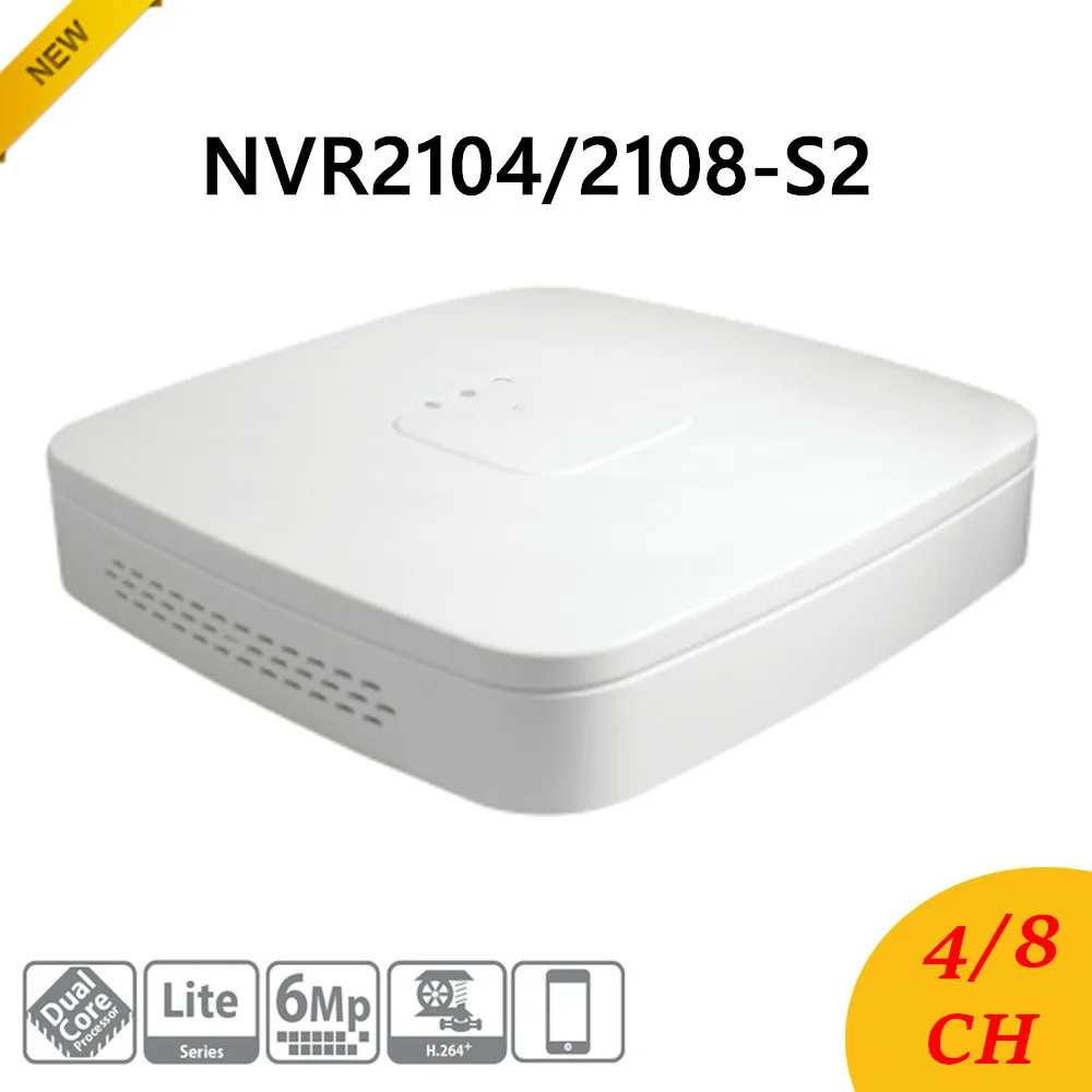 Новый DH NVR2104-S2/NVR2108-S2 4/8 канала Смарт 1U Lite Сетевой Видео Регистраторы английской