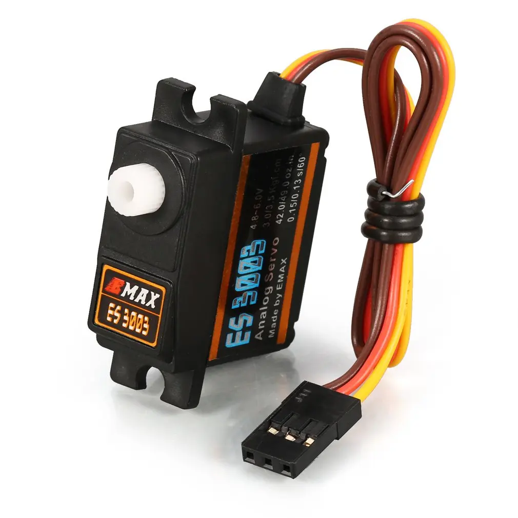 EMAX аналоговый пластиковый сервопривод ES3003 4 8 V 6 3 5 kg 0 15/0 13 s/60 градусов для RC FPV