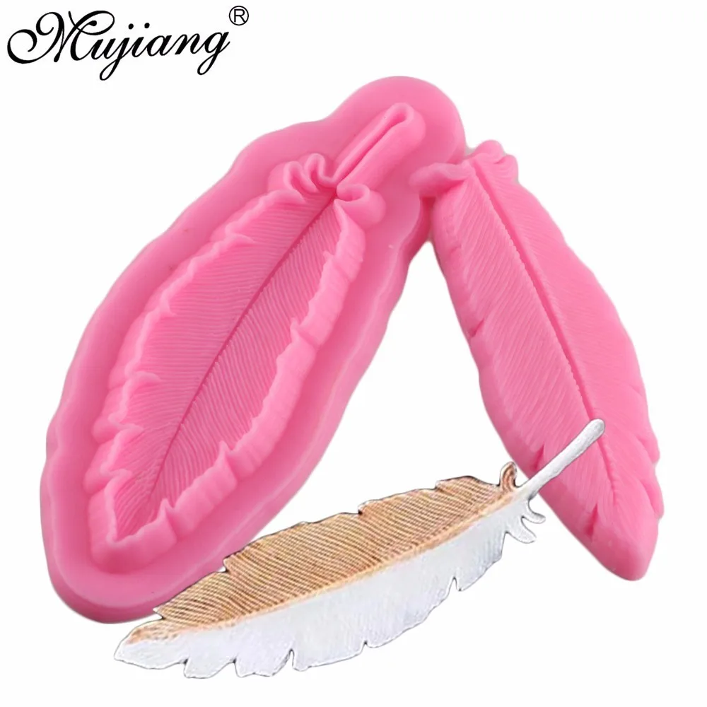 

Mujiang 2 шт./компл. форма пера силиконовые формы для приготовления конфет шоколадная форма для полимерной глины кекс «сделай сам» выпечка