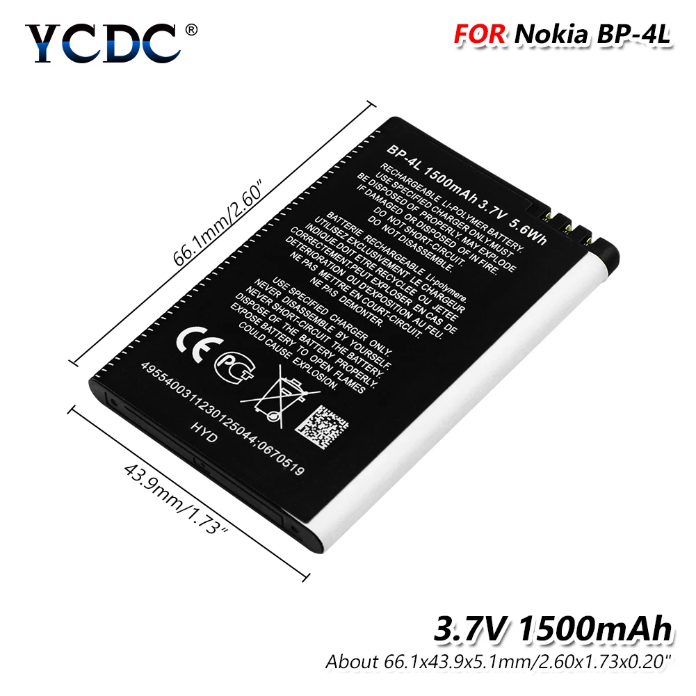BP-4L 3,7 V 1200mAh Li-Po BL-5C Батарея для Nokia 1100 1101 1110 1112 1208 1600 1680 6100 8208 E61i N97 3220 N90 N-датчик - Цвет: BP-4L