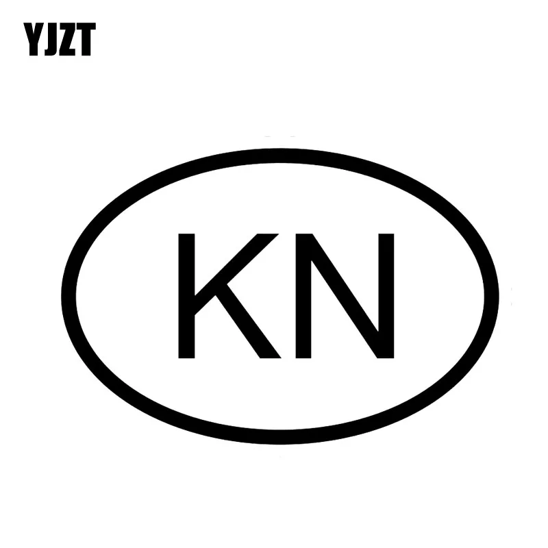 YJZT 14 8 см * 10 Автомобильная Наклейка Виниловая наклейка KN SAINT KITTS и NEVIS код страны