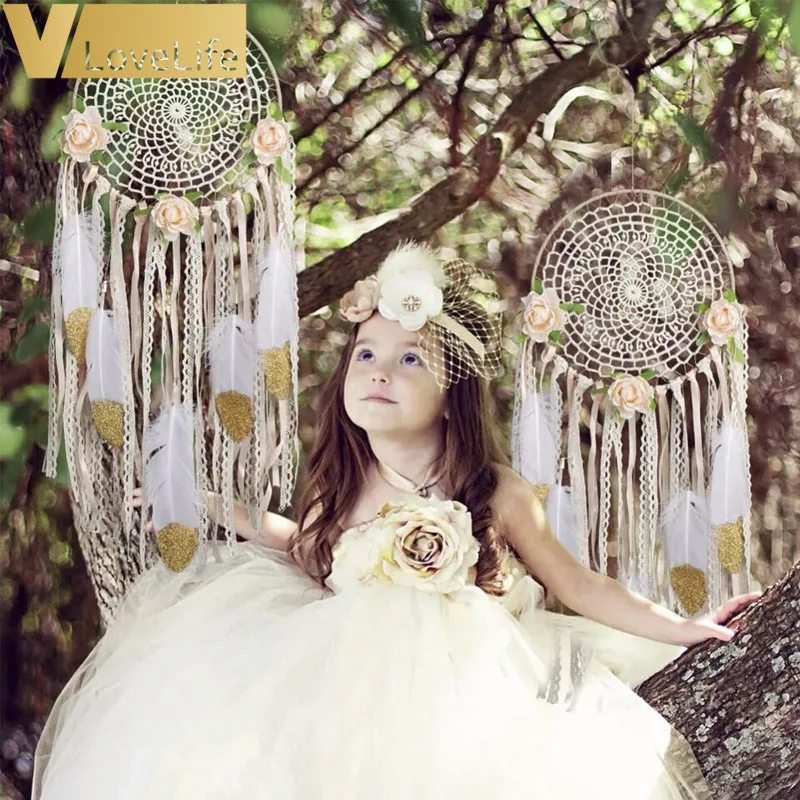 Boho DIY Набор Ловец снов детский душ детский Декор зелень детская сделать свой собственный Ловец снов