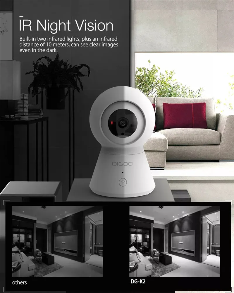 DIGOO DG-K2, 1080 P, PTZ, ip-камера безопасности, TF карта, облачное хранилище, поддержка для умной жизни, приложение Tuya, Alexa, Google, умное Голосовое управление