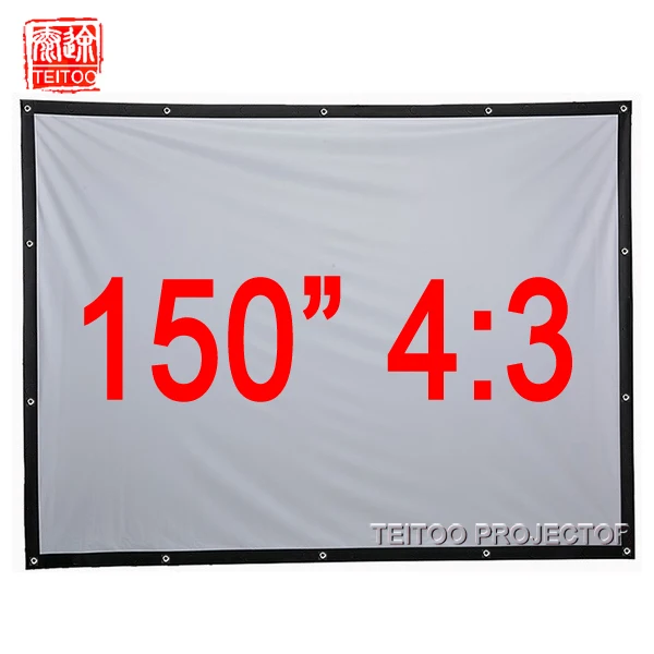 Портативный складной проекционный экран Настенный матовый белый для DLP HD