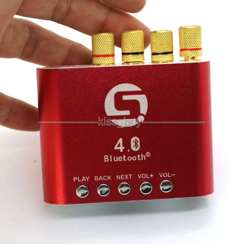 Dc 12v 24v Bluetooth 4 0 TDA7492P NE5532 50W + аудио приемник Цифровой усилитель корпус золотой цвет
