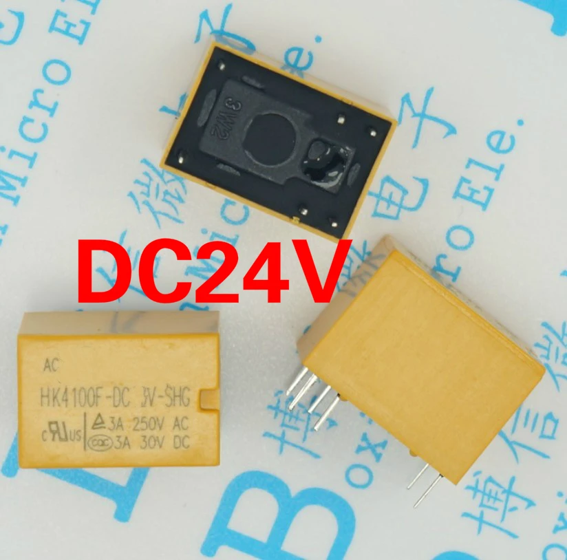 

10 шт. HK4100F-DC24V-SHG 24VDC 3A 250VAC 6pin реле сигнала PCB тип 6 футов HK4100F-DC24V 3A 250VAC Новый и оригинальный