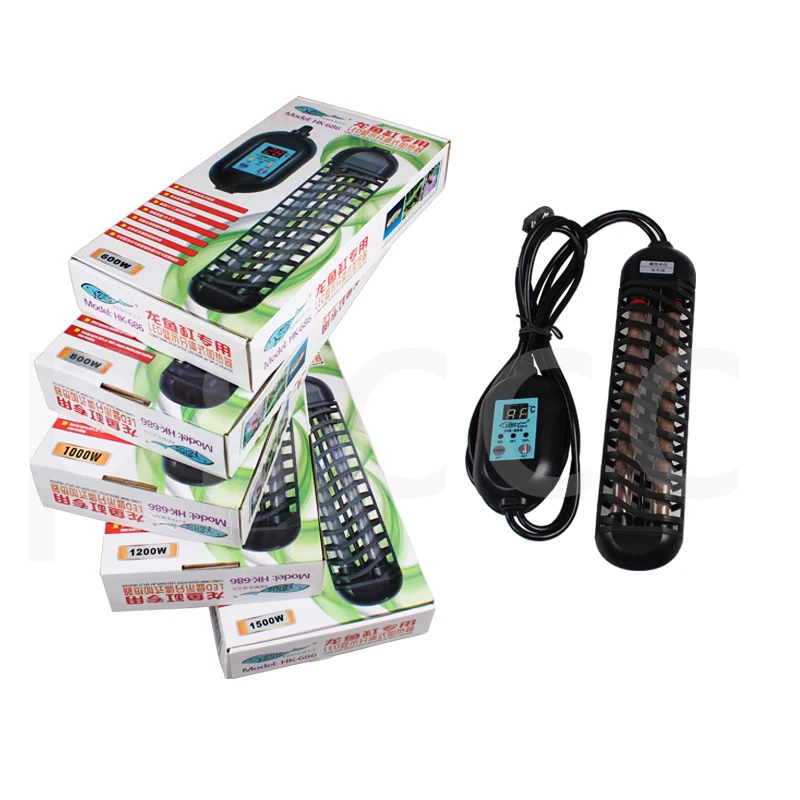 Новый HOPAR 600W 1000W 1500W аквариума погружной нагреватель для тяжелых условий эксплуатации ЖК-дисплей цифровой двойной обогреватель стат отопителя и термостат