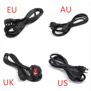 Durable 3-Prong 1.2m EU US AU UK 4Standards AC Power Supply Adapter Cord Cable Lead Charging Line Wires For PC Laptop
