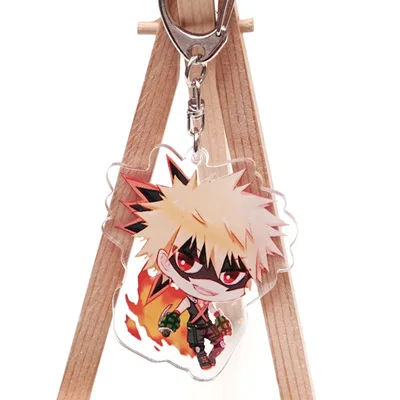 As picture My Hero Academy брелки Midoriya izku Bakugou кацуки украшения милый брелок для ключей Новые двухсторонние брелки - Цвет: As picture