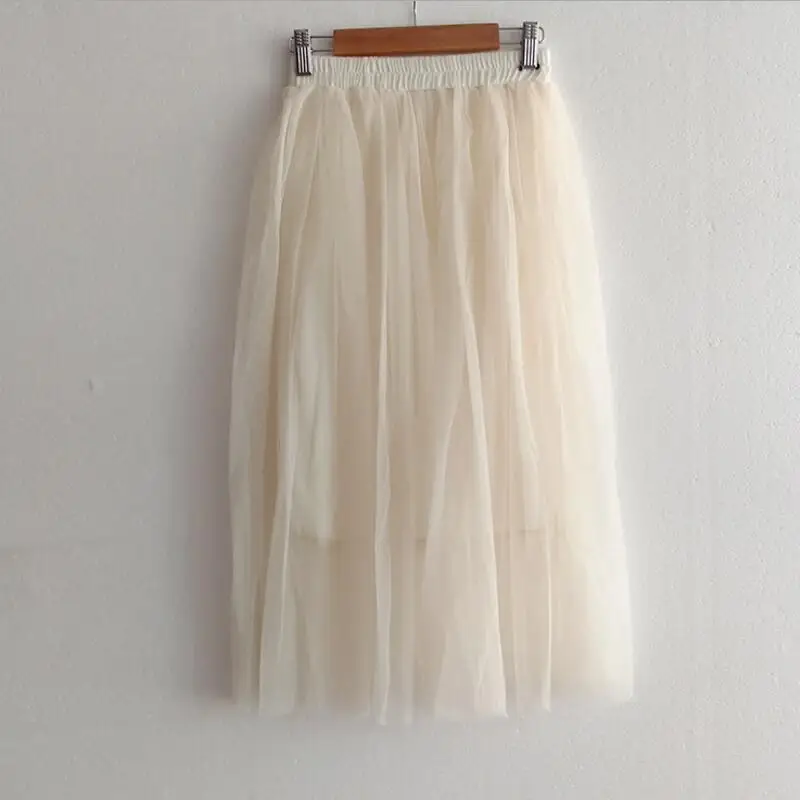 Msaiss Тюль Юбки для женщин Для Лето 2017 г. Повседневное Высокая талия длинная юбка