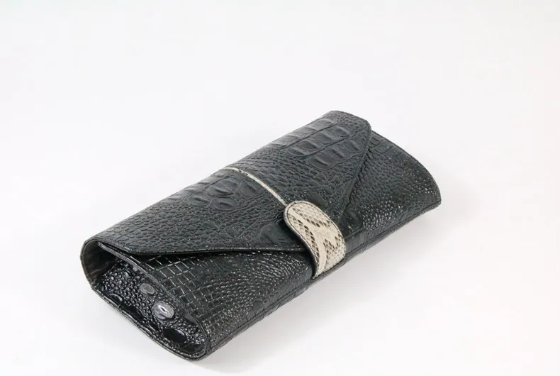 Женская сумка-клатч из натуральной кожи, новинка, модная женская вечерняя сумка из крокодиловой кожи, сумка через плечо на цепочке, сумка-мессенджер~ 9711