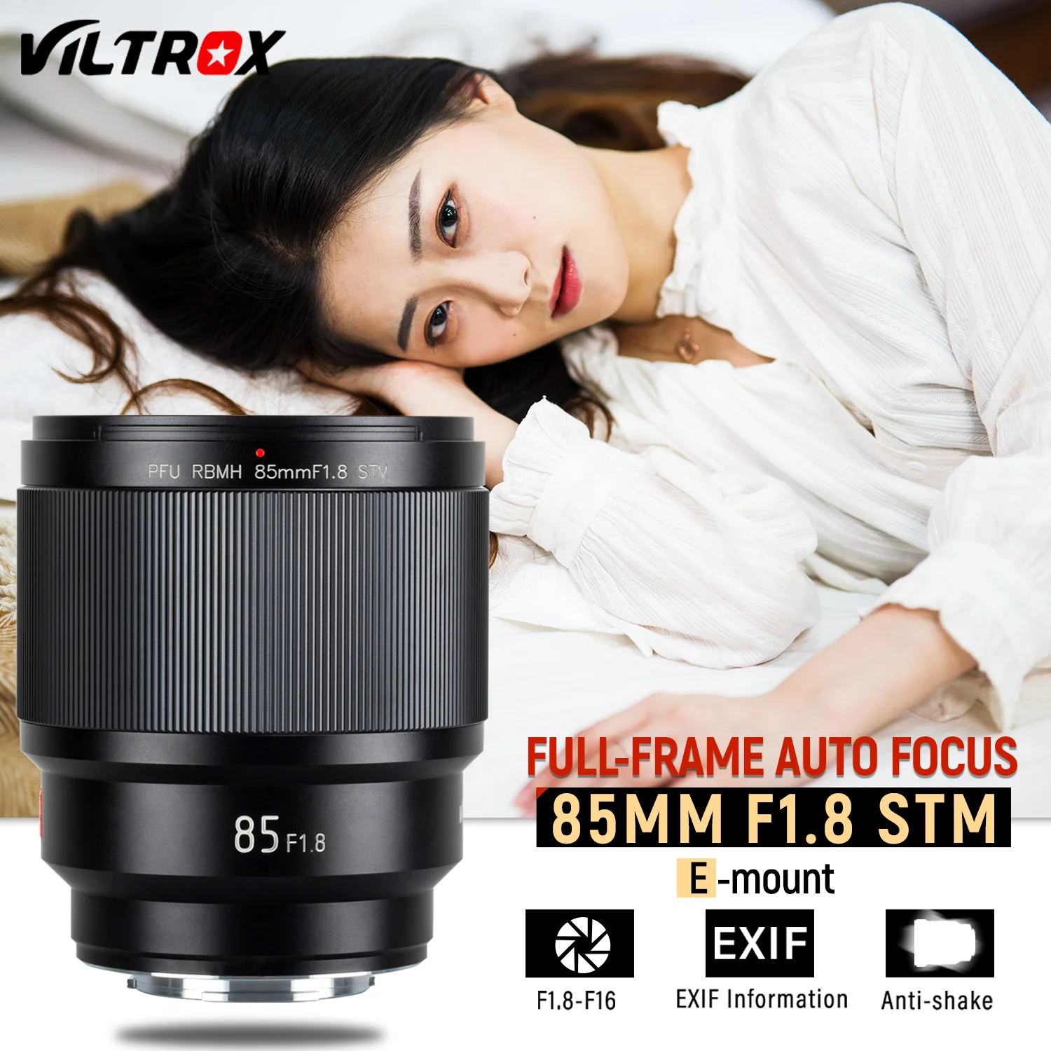 В наличии VILTROX PFU RBMH 85 мм F1.8 stm для Sony AF Автофокус Стандартный Prime объектив