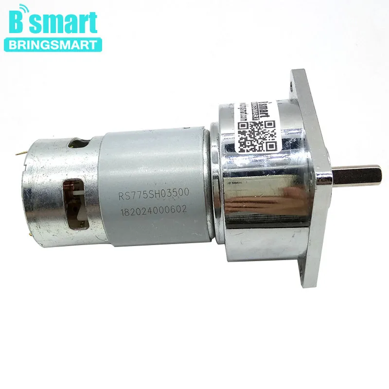 Фото Мотор постоянного тока Bringsmart с высоким крутящим моментом 12 В и 24 редукторный Мотор постоянного тока Bringsmart с высоким крутящим моментом 12 В и 24 редукторный