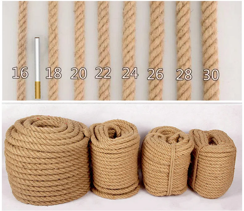 DIY 3 мм текстильный джутовый Плетенный из веревки винтажный ручной работы diy освещение украшение буксир пеньковой веревки бирки толстые и тонкие пеньковые веревки