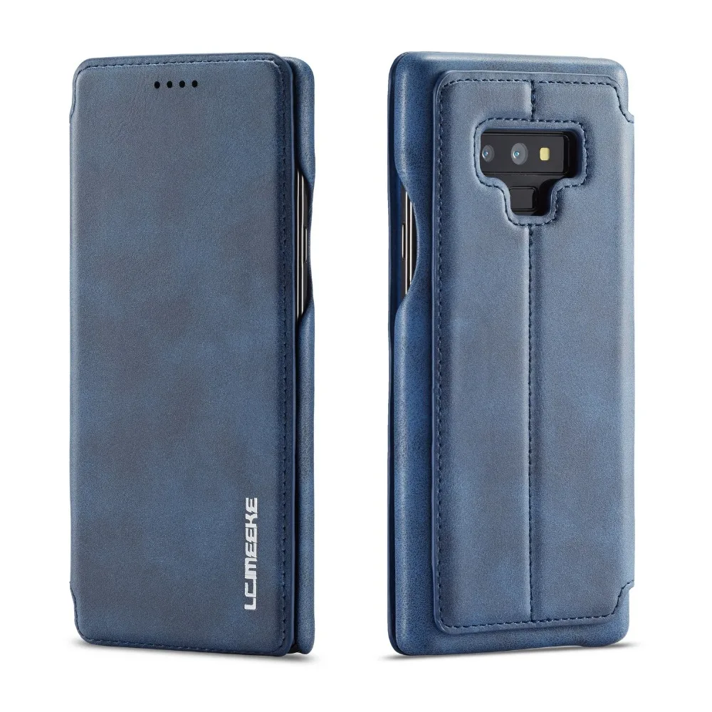 Магнитный кожаный чехол-бумажник для SamSung S7 S7 Edge S8+ S9 S9+ S10 S10+ note8 note9 откидная крышка с отделением для карт чехол-кошелек
