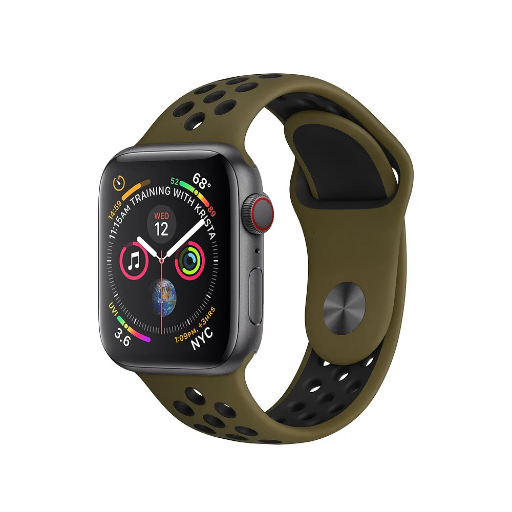 Ремешок для Apple Watch band 4 3 iwatch Группа 42 мм/38 мм 44 мм/40 correa pulseira спортивный силиконовый