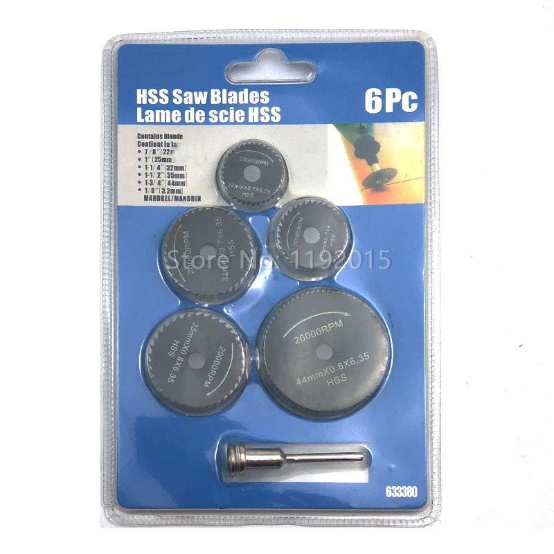 6 шт./компл. Мини HSS пильный диск для вращающихся инструментов Dremel огненный резчик