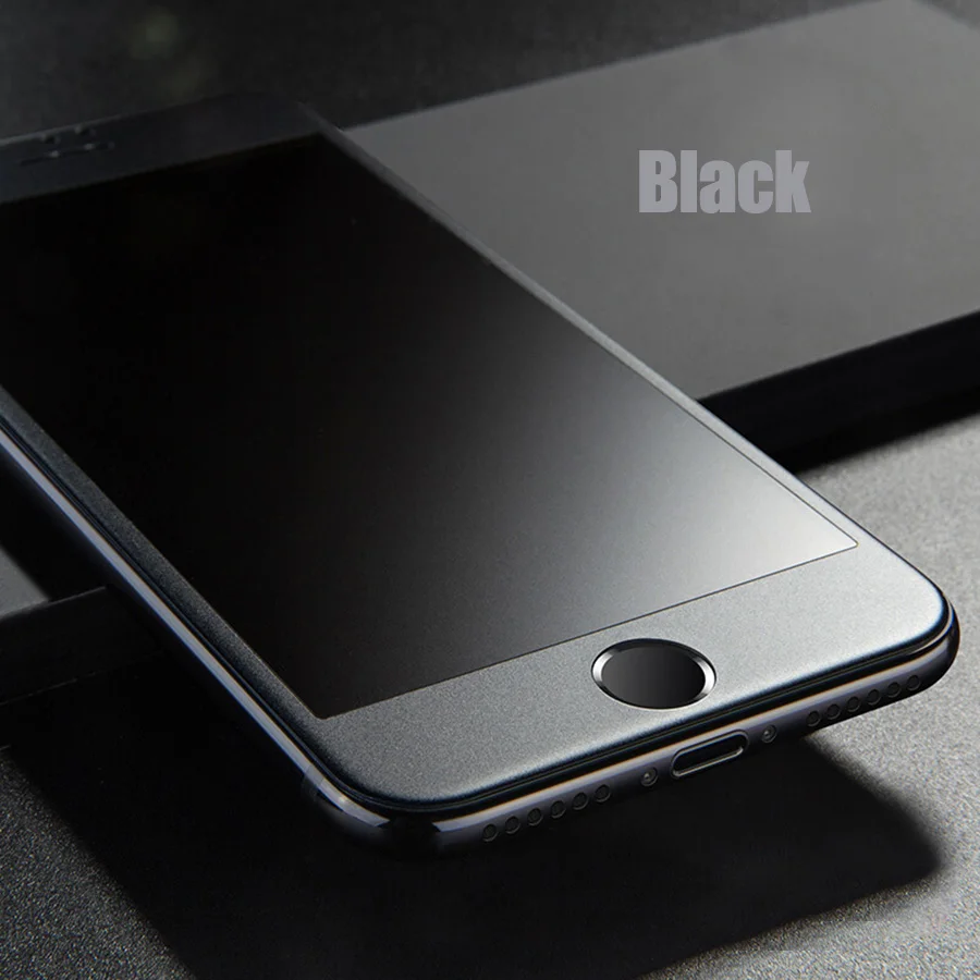Матовое матовое 3D углеродное волокно мягкий край закаленное стекло для iPhone 7 6s Plus