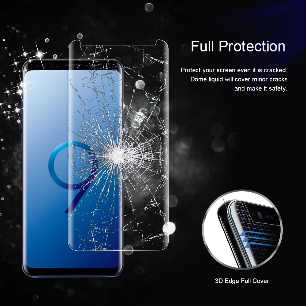 Защитный чехол OTAO для экрана из закаленного стекла samsung Galaxy S9 Plus 3D изогнутый