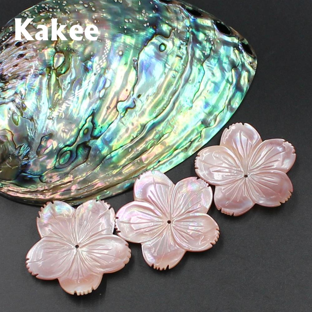 Каки натуральные розовые амулеты резные цветы перламутровый большой корпус