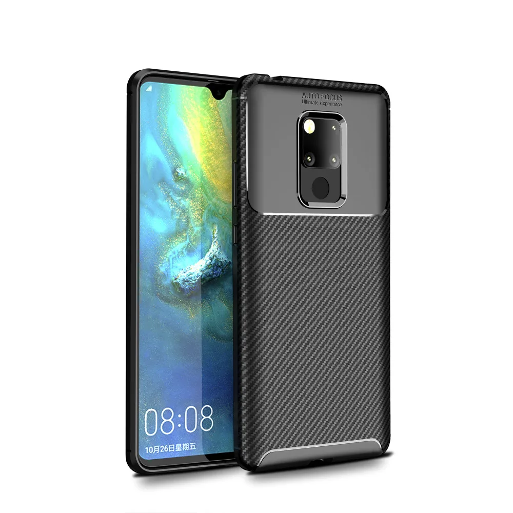 Углеродное волокно чехол для huawei mate 20 X Мягкий силиконовый TPU X/mate Lite/mate Pro Hoesje |