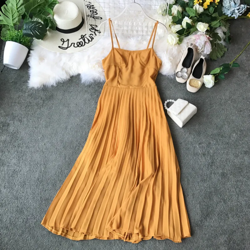 Летнее богемное платье для женщин одежда 2020 повседневное шифоновое желтое