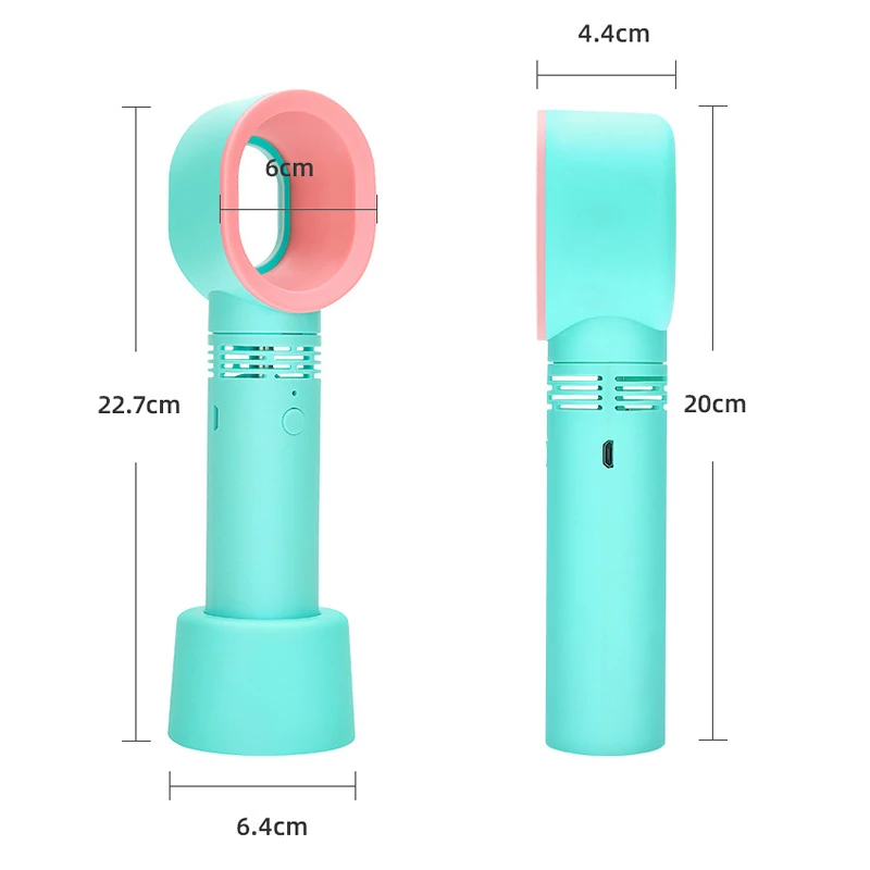 Handheld Bladeless Mini Fan Air Cooler USB Rechargeable Ventilator With LED Ligth Display Portable For Outdoor/travel | Бытовая техника