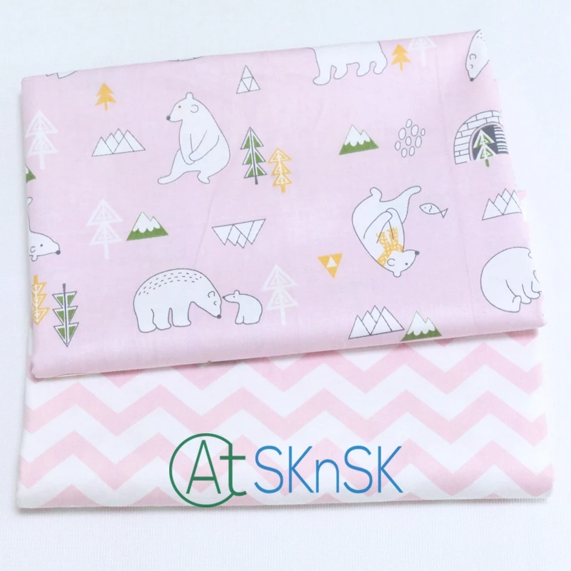 50 см * 160 хлопковая ткань с принтом медведя для шитья детское постельное белье