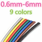 Термоусадочная трубка, 1 метр 2:1, 9 цветов, 0,6 мм, 0,8 мм, 1 мм, 1,5 мм, 2 мм, 2,5 мм, 3 мм, 3,5 мм, 4 мм, 4,5 мм, 5 мм