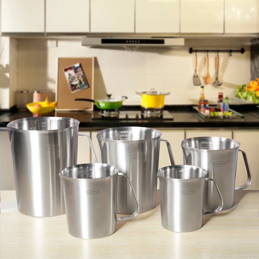 Newness Stainless Steel Measuring Cup with Marking Handle 48 Ounces (1.5 Liter 6 Cup) | Дом и сад