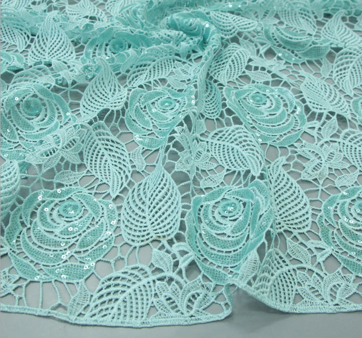 Водорастворимый шарик кусок вышитые ткани мода вышитая блестками ткань в