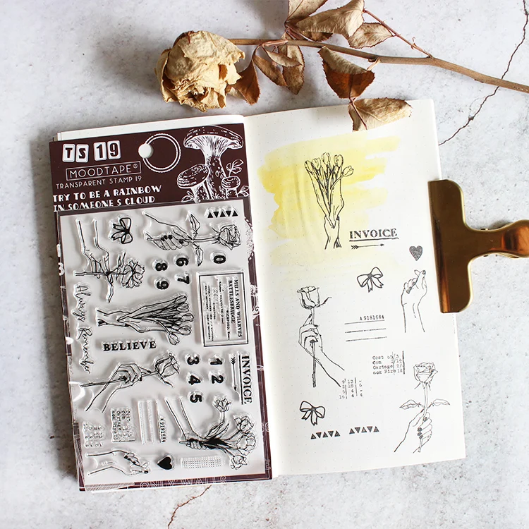 The transparent seal stamp19th bullet. and the paper tape rubber stamp hand account DIY | Канцтовары для офиса и дома
