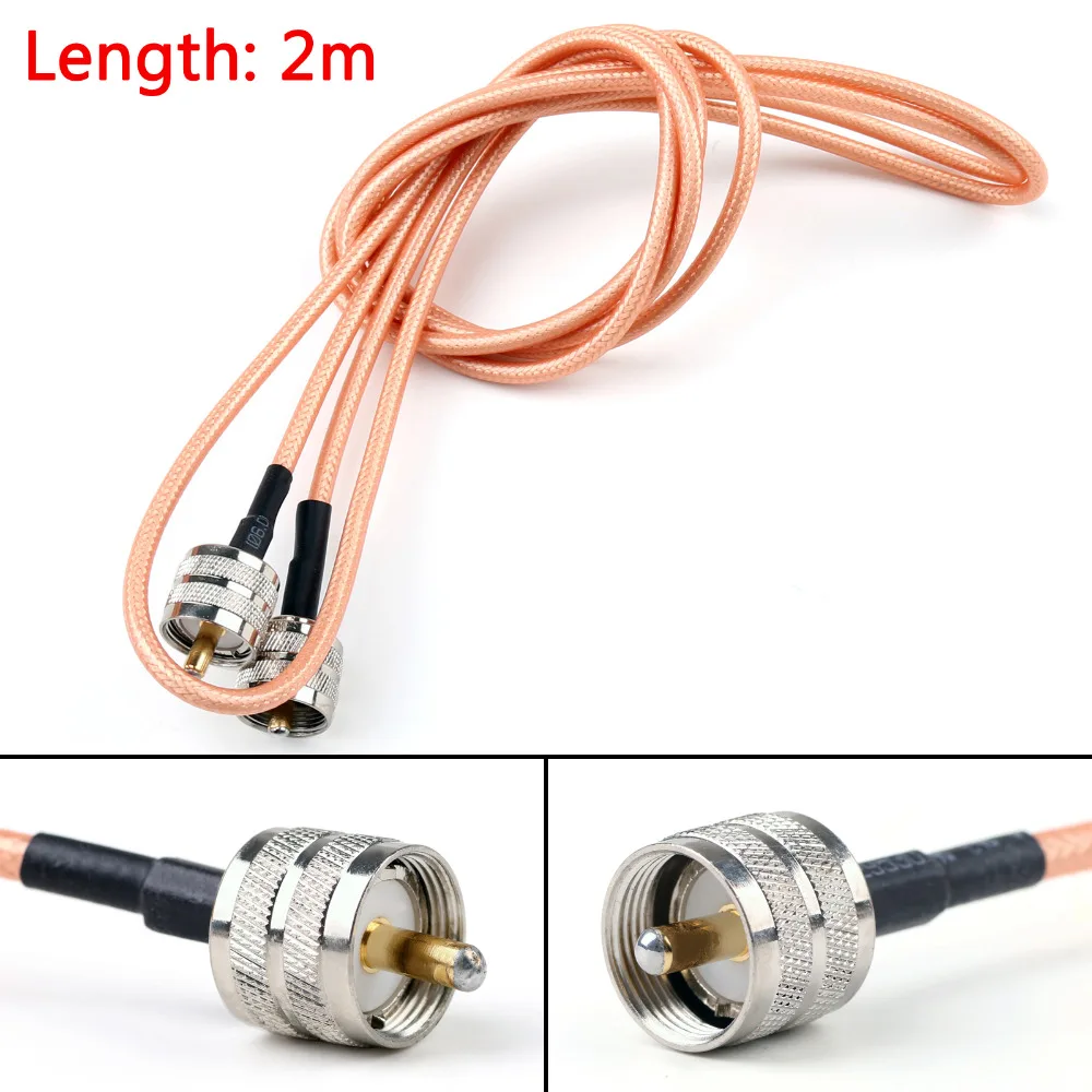 Areyourshop RG142 кабель PL259 UHF штырьковый для автомобильной радиоантенны 20 см 50 1 м 2
