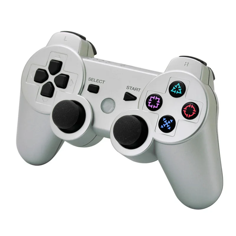 Серебристый Bluetooth геймпад для джойстик PS3 контроллер SIXAXIS Замена Dualshock 3 PS3 Controle Беспроводной контроллер для PlayStation3 - Цвет: Серебристый