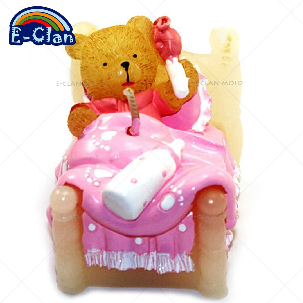 3D Свеча в виде медведя силиконовые формы для инструменты украшения шоколадного