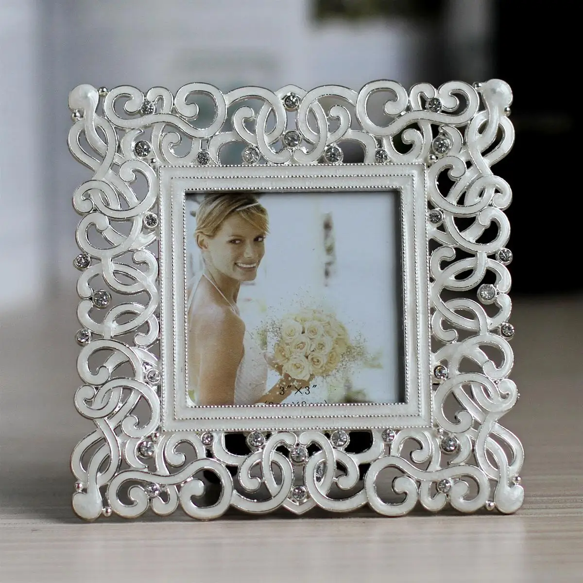 Свадебная фоторамка посеребренные фоторамка-6-дюймовая металлическая