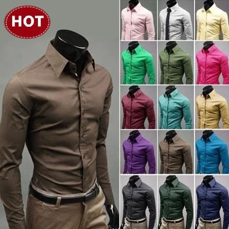 

2016 mens shirts stylish long Sleeve chemise homme masculina 17colors ,size: M-XXXL 6492 social camisas hombre vestir